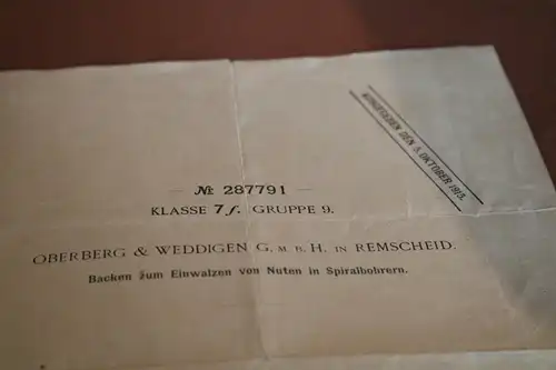 tolle alte Patentschrift - Klasse 7f Gruppe 9 - Kaiserliches Patentamt - 1914