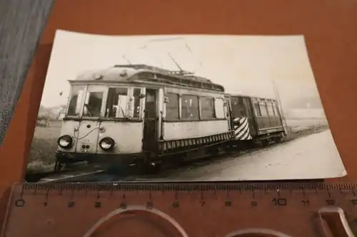 tolles altes Foto -  Strassenbahn ? TW2 u. Bw 125 als Dienstfahrzeug - 1966