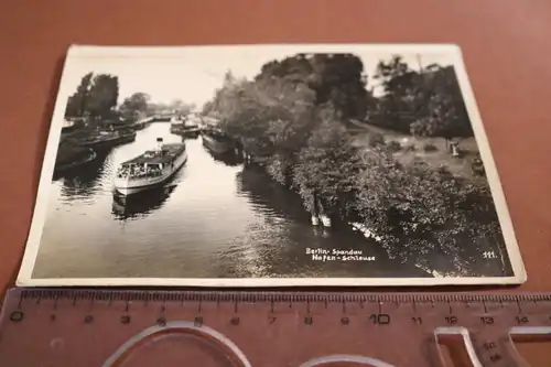 tolle alte Karte - Berlin Spandau - Hafen-Schleuse  - 30er Jahre 