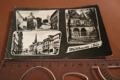 tolle alte Karte - Mühlhausen i. Thür.  Ansichten  -  60er Jahre