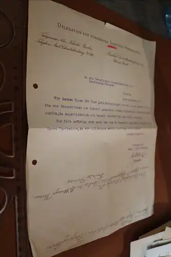 toller alter Brief der Delegation der vereinigten Salpeter-Producenten  1908