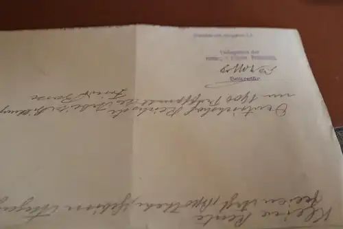 toller alter Brief der Delegation der vereinigten Salpeter-Producenten  1908