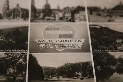 tolle alte Karte -  Ansichten Waltershausen -  1941