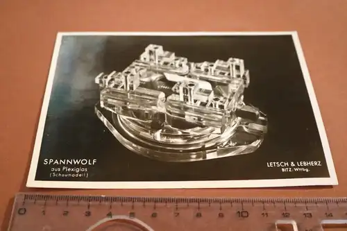 tolle alte Karte -  Spannwolf aus Plexiglas - Letsch & Lebherz -  Bitz - 1940