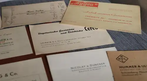 27 tolle alte Visitenkarten von Firmen ?  - 30-40er Jahre ????