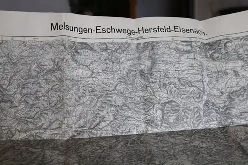 tolle alte Karte - Einheitsblatt 97 - Melsungen Eschwege Hersfeld Eisenach 1923
