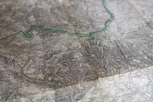 tolle alte Karte des mittleren Erzgebirges - 1936