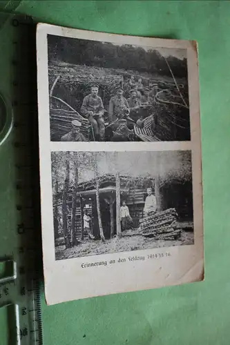 tolle alte Karte -  Erinnerung Feldzug 1914-1916 