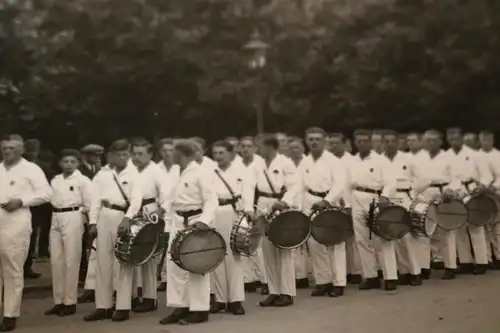 tolles altes Foto - Gruppenfoto - Spielmannszug ? Musiker - Augsburg - 30-40er J