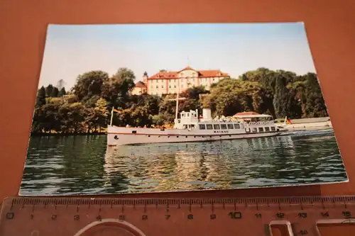 tolle alte Karte - Insel Mainau - Ausflugsschiff - 60-70er Jahre ?