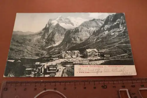 tolle alte Karte - Kleine Scheidegg u. Wetterhorn - 1909