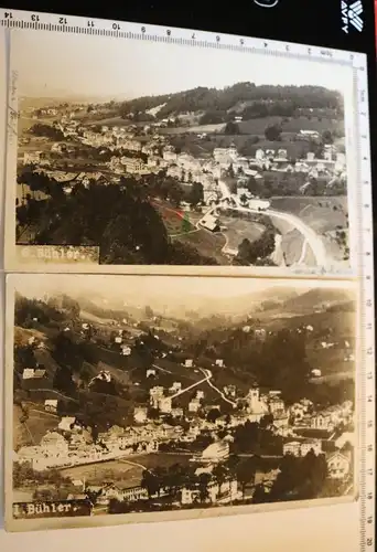 zwei tolle alte Fotos - Ort Bühler AR  in der Schweiz - 1917