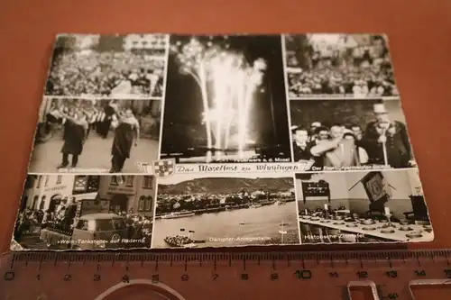tolle alte Karte - Moselfest in Winningen  60er Jahre ??? 