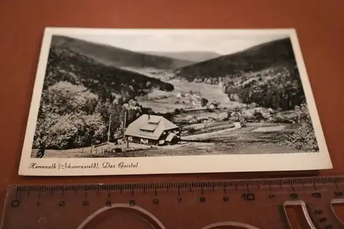 tolle alte Karte -  Herrenalb Schwarzwald, Das Qaistal ? 1957