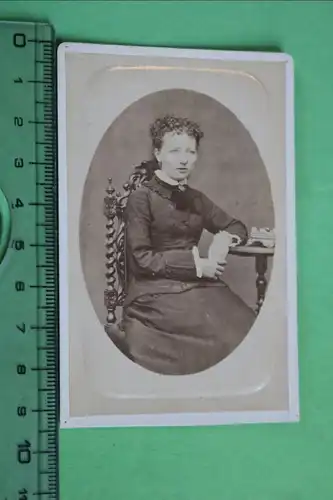 tolles altes CDV-Foto einer hübschen Frau - Weener Ostfriesland 1880-1900?