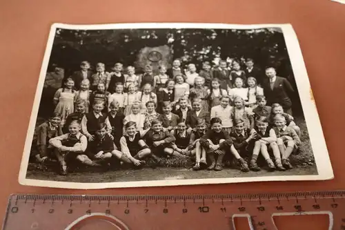 tolles  altes Foto - Schulklasse - Ausflug Jahn Denkmal - Oberschule 1944 Ort ?