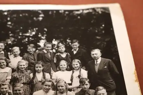 tolles  altes Foto - Schulklasse - Ausflug Jahn Denkmal - Oberschule 1944 Ort ?