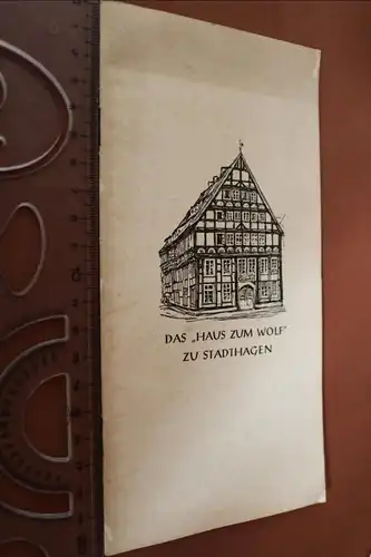 tolles altes  Heft - Einweihung 1957 - Das Haus zum Wolf - Stadthagen
