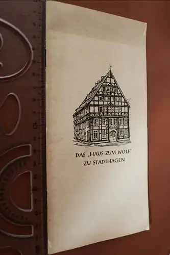 tolles altes  Heft - Einweihung 1957 - Das Haus zum Wolf - Stadthagen 