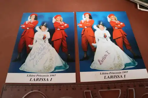 zwei tolle alte Karten - Liküra-Prinzessin  Larissa I - 1997 