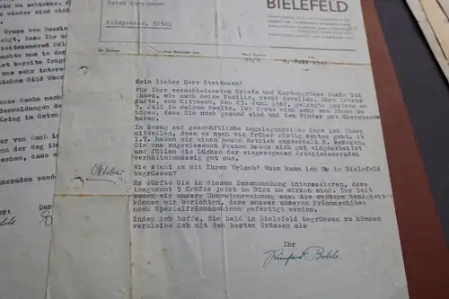 drei interessante alte Briefe der Firma Reinhard Bohle KG Werkzeugmaschinen 1942