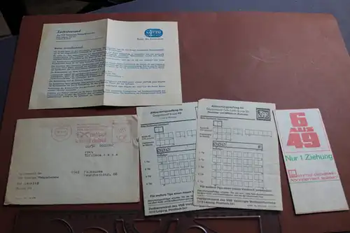 toller alter Umschlag - Lotto Toto - DDR -  1981  mit Inhalt 