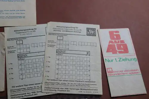 toller alter Umschlag - Lotto Toto - DDR -  1981  mit Inhalt