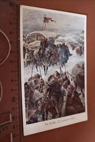 tolle alte Karte - Böhmen ? Na Kaňku 22. prosince 1421 - ?? tschechisch ? 