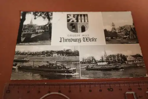 tolle alte Karte -Grüße aus Nienburg Weser - 1960