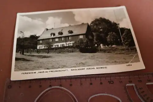 tolle alte Karte - Ferienheim Haus der Freundschaft - Nikolsdorf - 50-60er Jahre