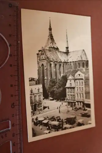 tolle alte Karte - Rostock  Marienkirche -  1954
