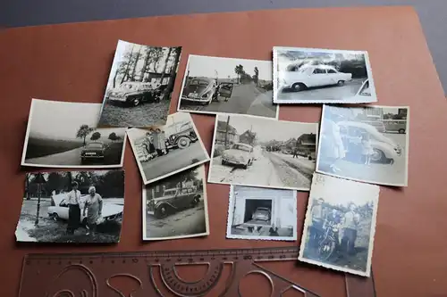10 tolle alte Fotos - verschiedene Oldtimer - 30-60er Jahre 
