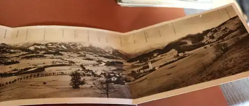 tolle alte Panorama-Postkarte - Bihlersdorf - Seifriedsberg