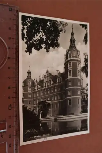 tolle alte Karte - Schloß  Bad Muskau -  1932