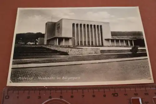 tolle alte Karte -  Bielefeld - Musikhalle im Bürgerpark  1931