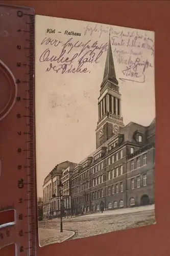 tolle alte Karte -  Rathaus von Kiel 1925