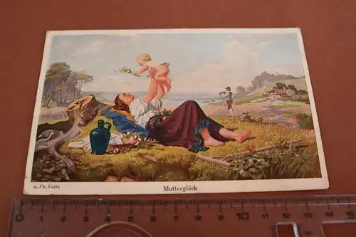 tolle alte Künstlerkarte - Mutterglück - Galerie Münchner Meister - 1929 