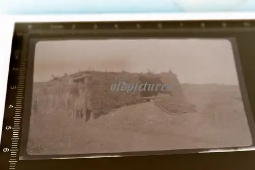 tolles altes Negativ - getarntes Geschütz - Russland ??? 