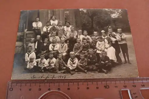 tolles altes Foto Gruppe Kinder  und Schwester - Kinderheim ? 1913