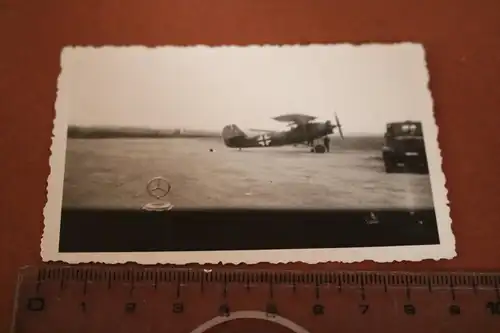 tolles altes Foto - Flugzeug Luftwaffe - alter Eindecker
