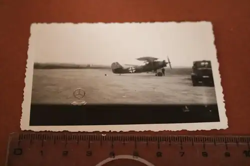 tolles altes Foto - Flugzeug Luftwaffe - alter Eindecker 