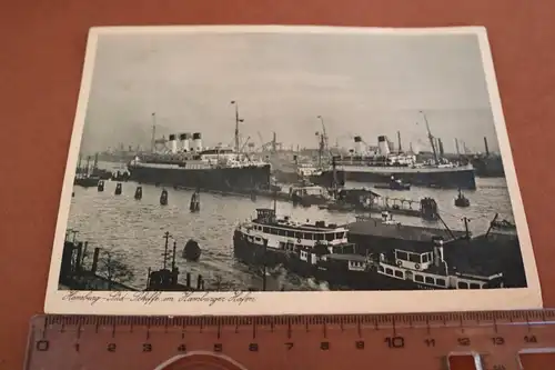 tolle alte Karte - Hamburg Süd Schiffe im Hamburger Hafen -  1932