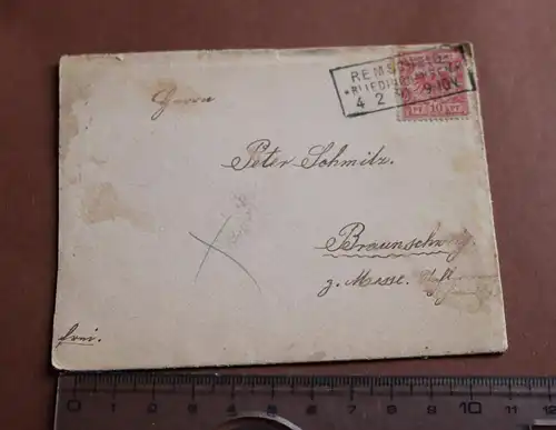 toller alter Brief aus Remscheid Ruedinghausen gestempelt - 1891