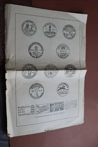 tolles altes Beilageblatt - Zwei Jahre Sonder- und Werbestempel - 1947-48 DDR