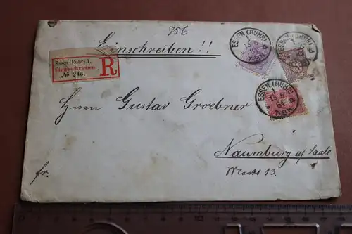 toller alter Briefumschlag  Einschreiben Essen Ruhr - 1884 - selten ???