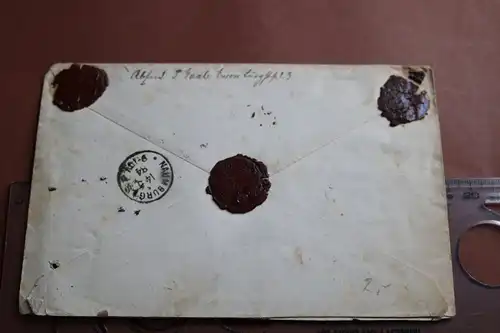 toller alter Briefumschlag  Einschreiben Essen Ruhr - 1884 - selten ???