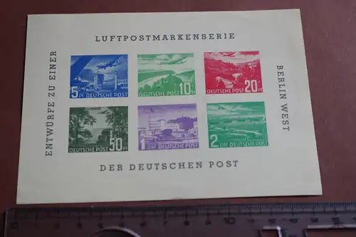 tolles alte Blatt  Entwürfe Luftpostmarkenserie der deutschen Post Berlin West