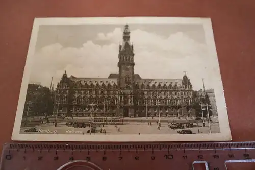 tolle alte Karte Hamburg Rathaus  Ende 40er Jahre ? Anfang 50er ??