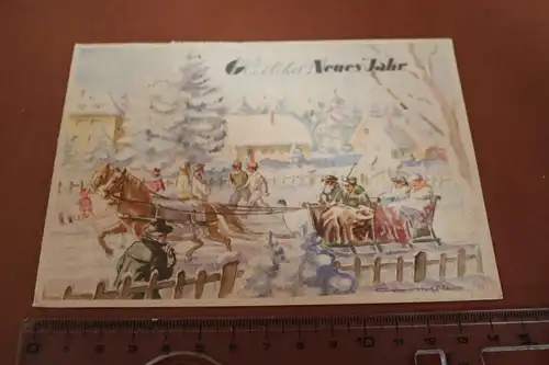 tolle alte Karte Neujahr Gruß - 1948 Court Hoefler Eigenverlag
