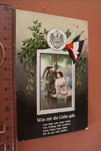 tolle alte Karte - Was mir die Liebe gab - 1916